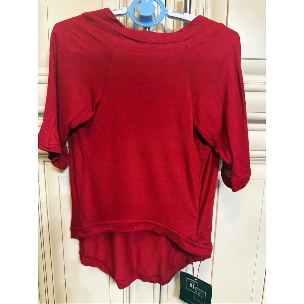 Admiral Frazier Pet Dog Single Scoop 3/4 Sleeve Pullover Shirt Red XL NWT